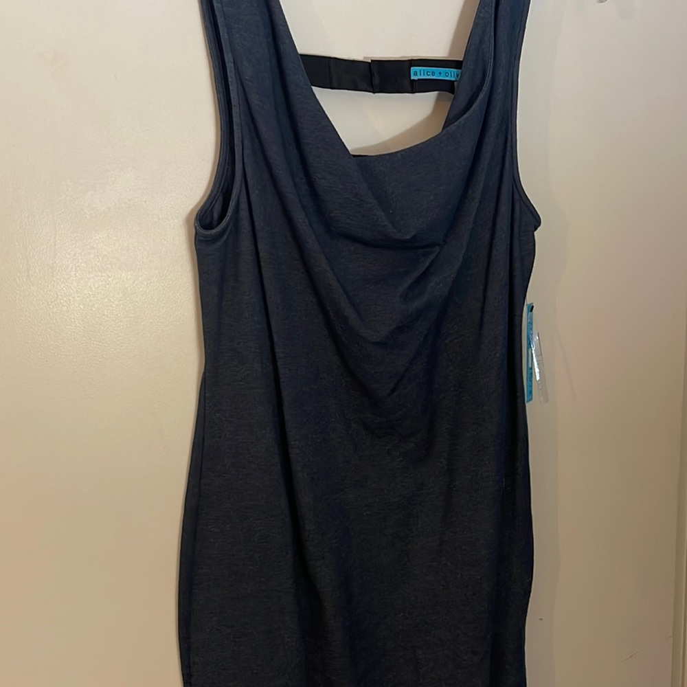 ALICE & OLIVIA STRETCH DENIM SLEEVELESS DRESS NEW W TAGS SIZE LARGE
